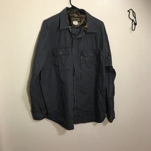 Remington Men's Sz XL Navy Blue Button Down Long Sleeve Shirt